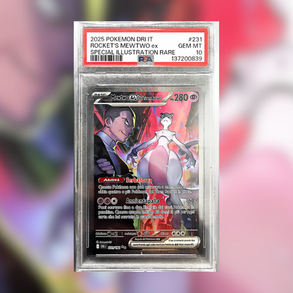 Mewtwo ex del Team Rocket DRI-231 (PSA 10)