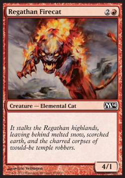 Felino Infuocato di Regatha - Magic 2014 (Common) [M14-150]