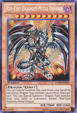 Drago Metallico Oscuro Occhi Rossi - Legendary Collection 4: Mega Pack (Secret Rare) [LCJW-050]