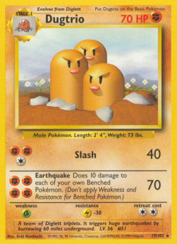 Dugtrio - Set Base (Rare) [BS-19]