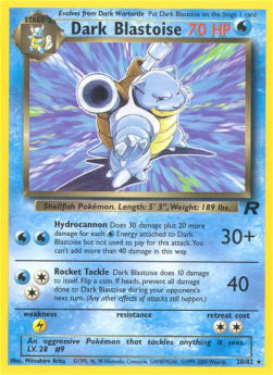 Dark Blastoise - Team Rocket (Rare) [TR-20]