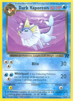 Dark Vaporeon - Team Rocket (Uncommon) [TR-45]