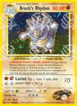 Brock's Rhydon - Gym Heroes (Holo Rare) [GH-2]