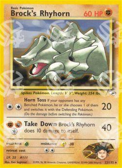 Brock's Rhyhorn - Gym Heroes (Rare) [GH-22]