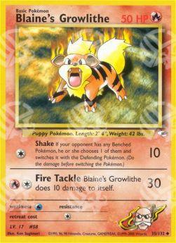 Blaine's Growlithe - Gym Heroes (Uncommon) [GH-35]