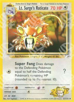 Lt. Surge's Raticate - Gym Heroes (Uncommon) [GH-51]