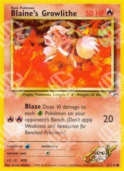 Blaine's Growlithe - Gym Heroes (Common) [GH-62]