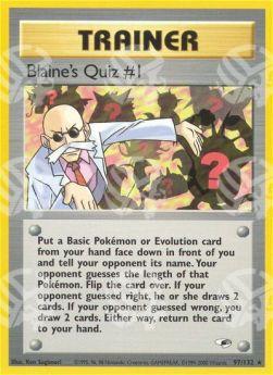 Blaine's Quiz #1 - Gym Heroes (Rare) [GH-97]