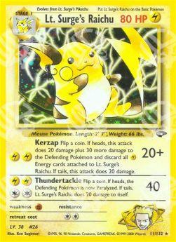 Lt. Surge's Raichu - Gym Challenge (Holo Rare) [GC-11]