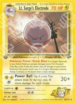Lt. Surge's Electrode - Gym Challenge (Uncommon) [GC-52]