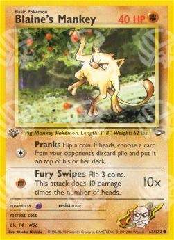 Blaine's Mankey - Gym Challenge (Common) [GC-63]