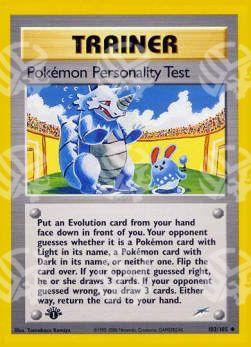 Test di Personalità Pokémon - Neo Destiny (Uncommon) [NDE-102]
