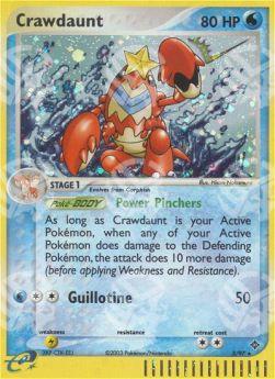 Crawdaunt (Power Pinchers) - EX Drago (Holo Rare) [DR-3]