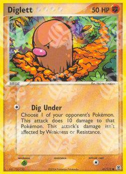 Diglett - EX RossoFuoco e VerdeFoglia (Common) [FL-61]