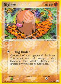 Diglett - EX RossoFuoco e VerdeFoglia (Common) [FL-61]