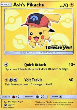 Ash's Pikachu - SM Black Star Promos (Promo) [SM-111]