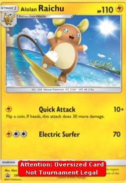 Alolan Raichu - SM Black Star Promos (Oversized) [SM-65]