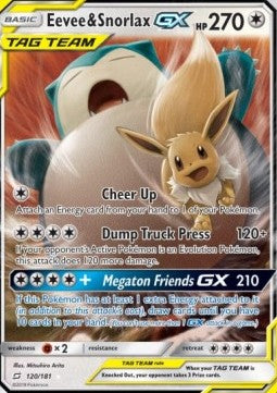 Eevee & Snorlax GX - Team Up (Ultra Rare) [TEU-120]