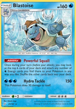 Blastoise - Team Up (Rare) [TEU-25]