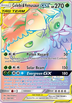 Celebi & Venusaur GX - Team Up (Secret Rare) [TEU-182]