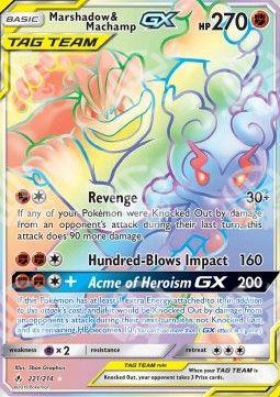 Marshadow & Machamp GX - Unbroken Bonds (Secret Rare) [UNB-221]