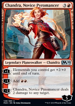 Chandra, Piromante Novizia - Set base 2020 (Uncommon) [M20-128]