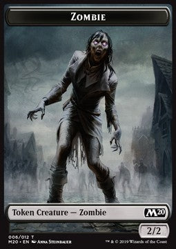 Zombie Token (Black 2/2) - Set base 2020 (Token) [M20-T06]