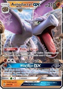 Aerodactyl GX - Unified Minds (Ultra Rare) [UNM-106]
