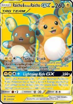 Raichu & Alolan Raichu GX - Unified Minds (Ultra Rare) [UNM-220]