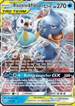 Blastoise & Piplup GX - Eclissi Cosmica (Ultra Rare) [CEC-38]