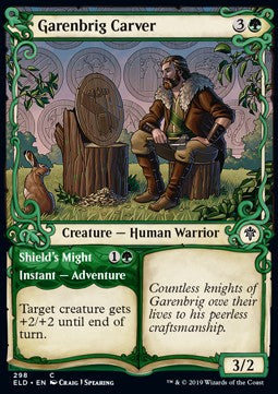 Intagliatore di Garenponte // Potenza dello Scudo - Throne of Eldraine: Extras (Common) [XELD-298]