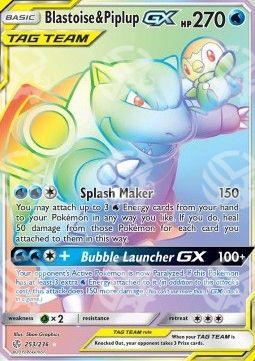 Blastoise & Piplup GX - Eclissi Cosmica (Secret Rare) [CEC-253]