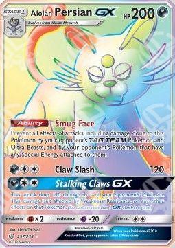 Alolan Persian GX - Eclissi Cosmica (Secret Rare) [CEC-257]