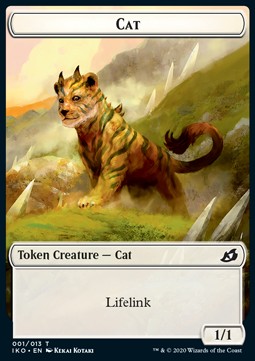 Cat Token (W 1/1 Lifelink) // Human Soldier Token (W 1/1) - Ikoria: Lair of Behemoths: Extras (Token) [XIKO-T 01/04]