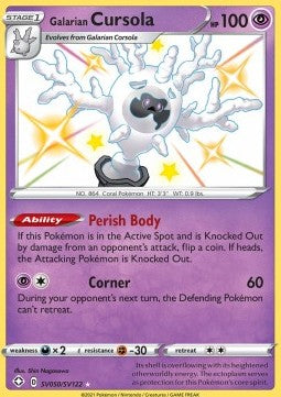 Galarian Cursola - Destino Splendente (Secret Rare) [SHF-SV50]