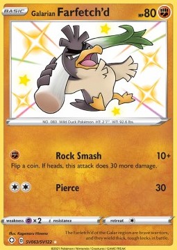 Galarian Farfetch'd - Destino Splendente (Secret Rare) [SHF-SV63]