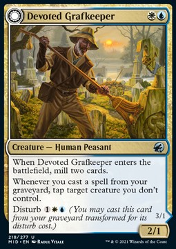 Devoted Grafkeeper // Departed Soulkeeper - Innistrad: Caccia di Mezzanotte (Uncommon) [MID-218]