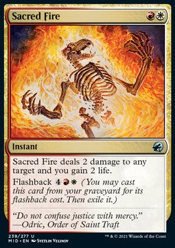 Fuoco Sacro - Innistrad: Caccia di Mezzanotte (Uncommon) [MID-239]