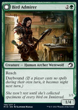 Ammiratrice Ornitologa // Trituratrice di Ali - Innistrad: Caccia di Mezzanotte (Common) [MID-169]