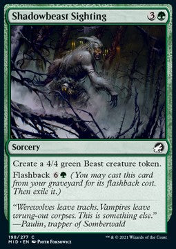 Avvistamento della Bestia d'Ombra - Innistrad: Caccia di Mezzanotte (Common) [MID-198]