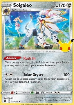 Solgaleo - Gran Festa (Holo Rare) [CEL-021]