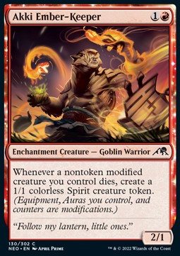 Akki Custode delle Braci - Kamigawa: Dinastia Neon (Common) [NEO-130]