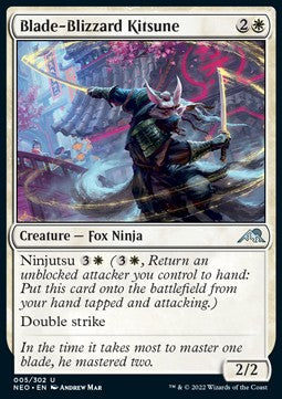 Kitsune della Tempesta di Lame - Kamigawa: Dinastia Neon (Uncommon) [NEO-5]