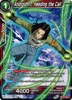 Android 17, Heeding the Call - Realm of the Gods (Common) [BT16-009]