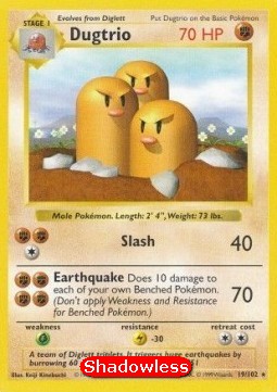 Dugtrio - Set Base (Rare) [BS-19]