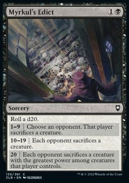 Editto di Myrkul - Leggende di Commander: Battaglia per Baldur’s Gate (Common) [CLB-135]