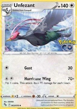 Unfezant - Pokémon GO (Uncommon) [PGO-063]