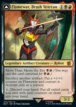 Flamewar, Brash Veteran // Flamewar, Streetwise Operative - Universes Beyond: Transformers (Mythic) [BOT-10]
