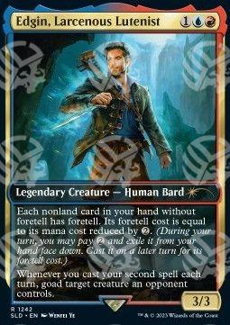 Edgin, Larcenous Lutenist - Secret Lair Drop Series: Secret Lair x Dungeons & Dragons: Honor Among Thieves (Rare) [SLDHAT-1242]