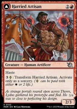 Harried Artisan // Phyrexian Skyflayer - L’Avanzata delle Macchine (Uncommon) [MOM-143]